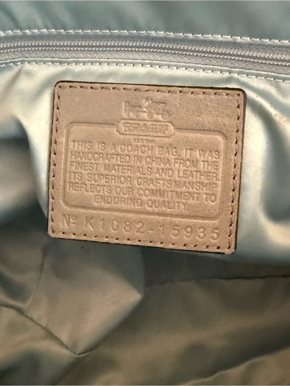Coach Charcoal Signature Quilted Satchel with Removable Strap